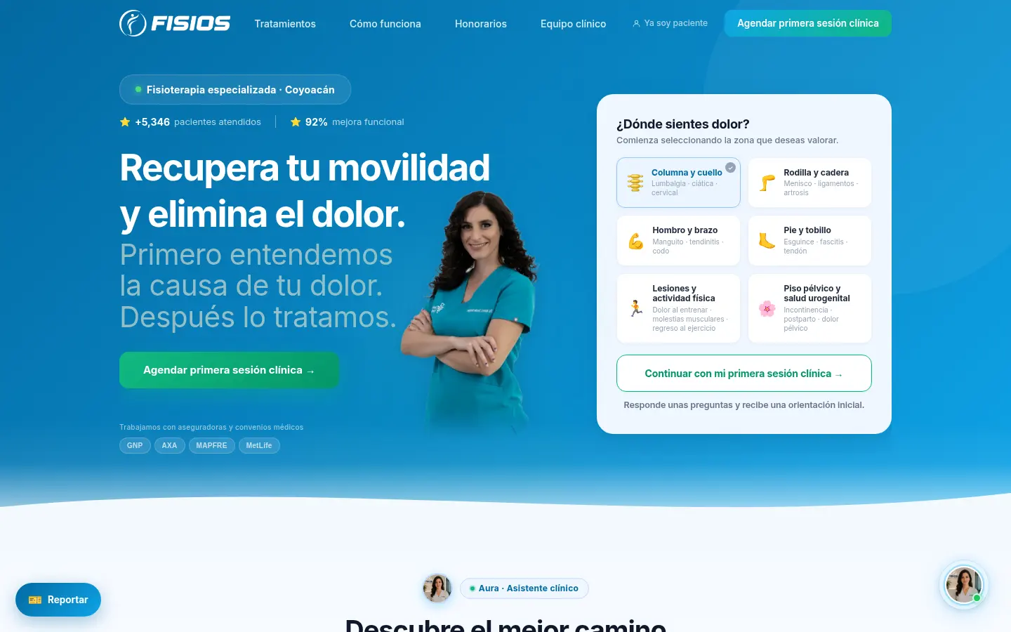 Fisios — Fisioterapia integral, con agenda en línea