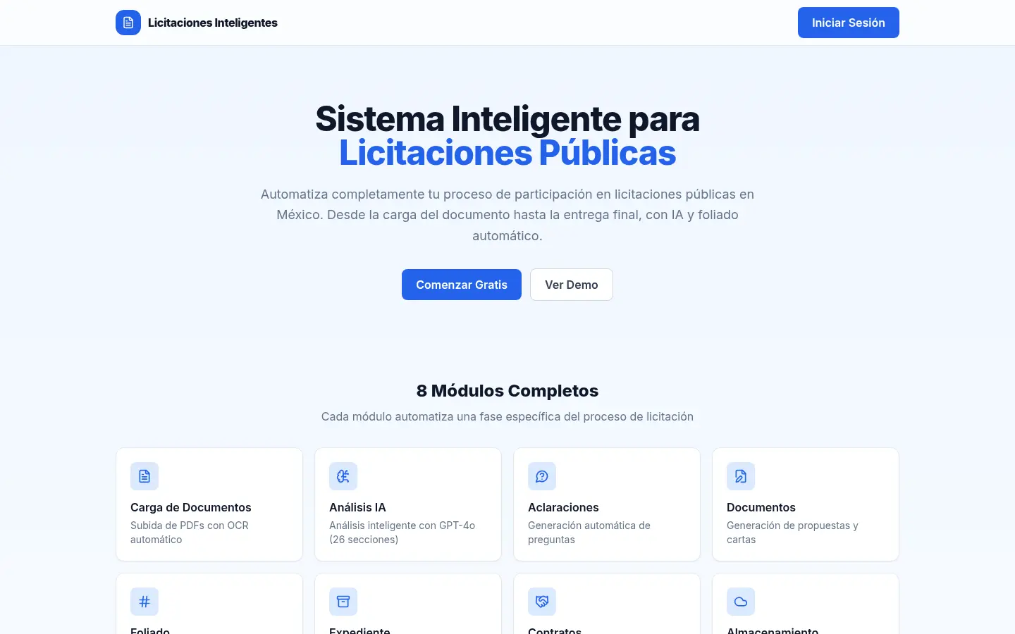 Licitaciones Inteligentes — Análisis de licitaciones con IA
